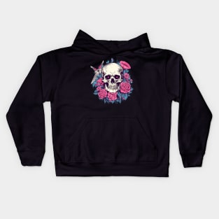 Skull Roses and Wings Kids Hoodie